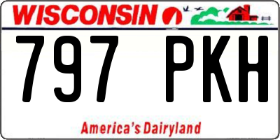 WI license plate 797PKH