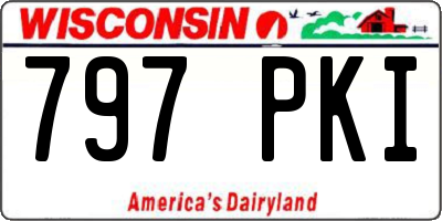WI license plate 797PKI