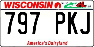 WI license plate 797PKJ