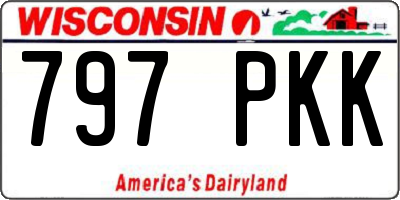 WI license plate 797PKK