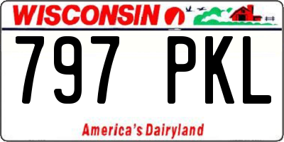 WI license plate 797PKL