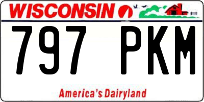 WI license plate 797PKM
