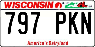 WI license plate 797PKN