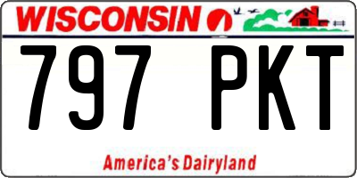 WI license plate 797PKT