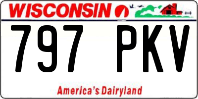 WI license plate 797PKV