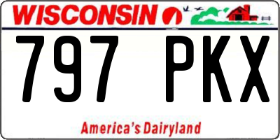 WI license plate 797PKX