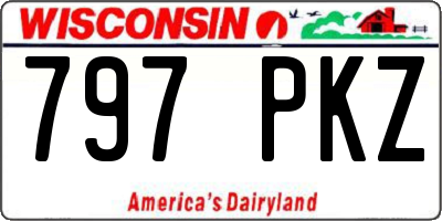 WI license plate 797PKZ