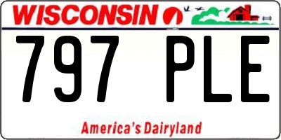 WI license plate 797PLE