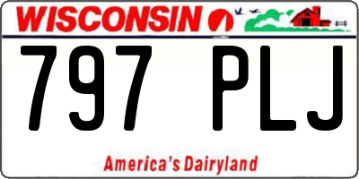 WI license plate 797PLJ