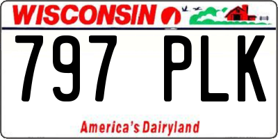 WI license plate 797PLK