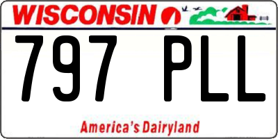 WI license plate 797PLL