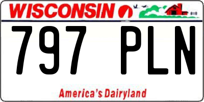 WI license plate 797PLN