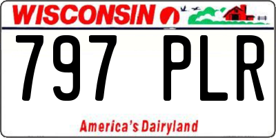 WI license plate 797PLR