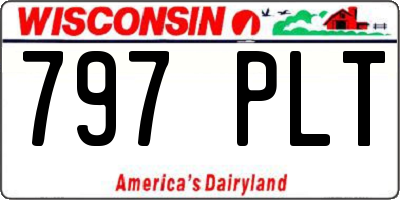 WI license plate 797PLT
