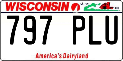 WI license plate 797PLU