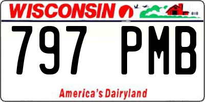 WI license plate 797PMB