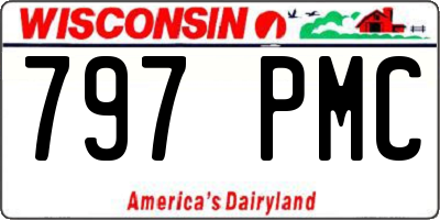WI license plate 797PMC