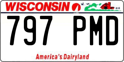 WI license plate 797PMD
