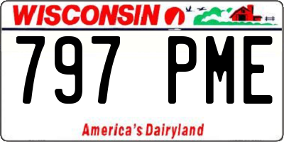 WI license plate 797PME