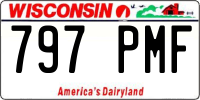 WI license plate 797PMF