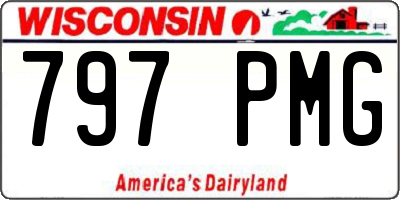WI license plate 797PMG