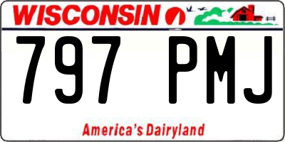 WI license plate 797PMJ