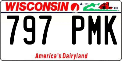 WI license plate 797PMK