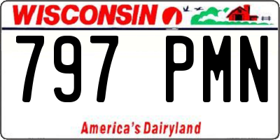 WI license plate 797PMN
