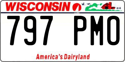 WI license plate 797PMO