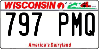 WI license plate 797PMQ