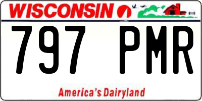 WI license plate 797PMR