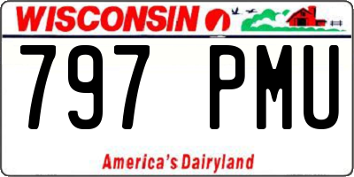 WI license plate 797PMU
