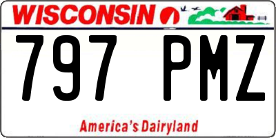 WI license plate 797PMZ