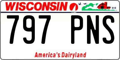 WI license plate 797PNS