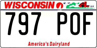 WI license plate 797POF