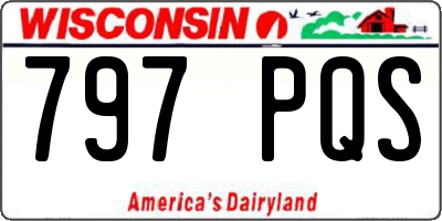 WI license plate 797PQS