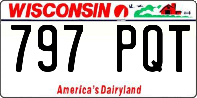 WI license plate 797PQT
