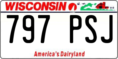 WI license plate 797PSJ