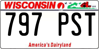 WI license plate 797PST