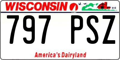 WI license plate 797PSZ