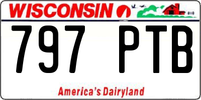 WI license plate 797PTB