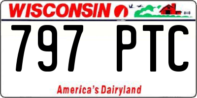 WI license plate 797PTC