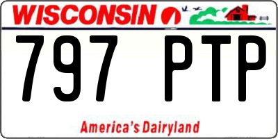 WI license plate 797PTP