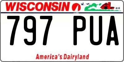 WI license plate 797PUA