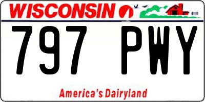 WI license plate 797PWY