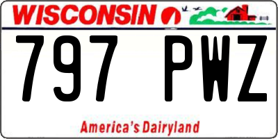 WI license plate 797PWZ