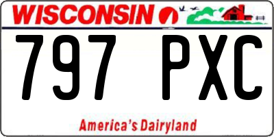 WI license plate 797PXC