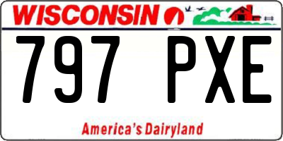 WI license plate 797PXE