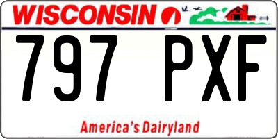 WI license plate 797PXF