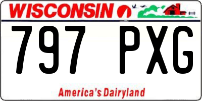 WI license plate 797PXG